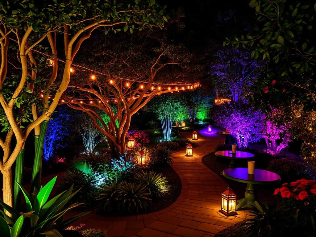LED lighting techniques for outdoor spaces