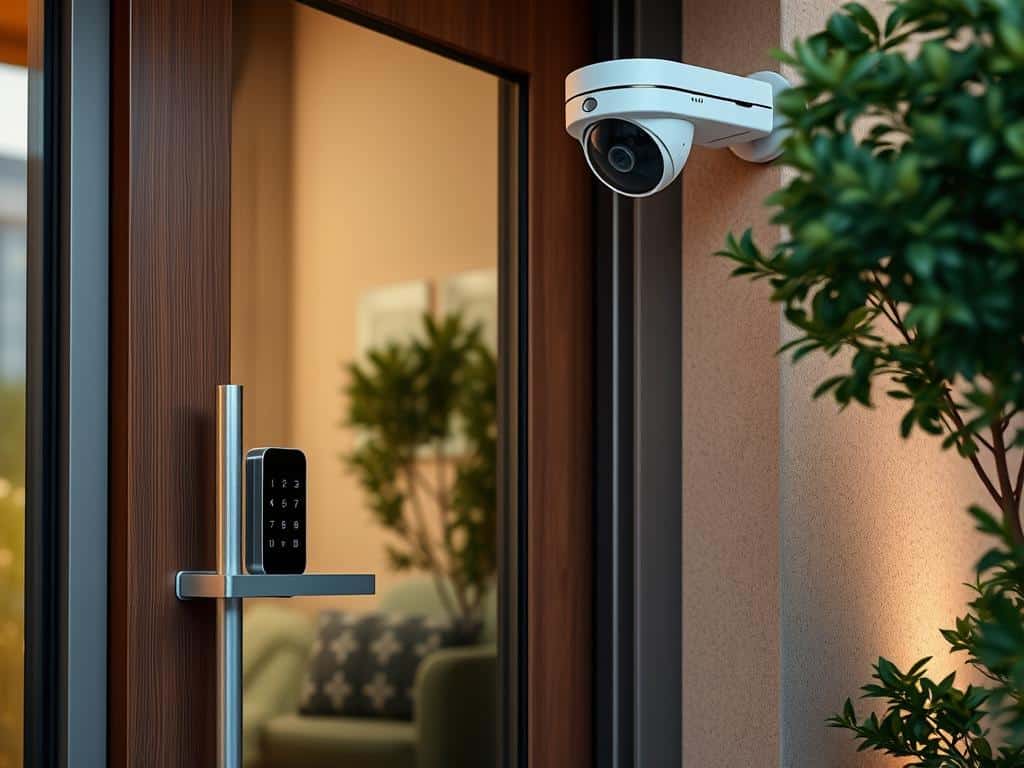 smart locks and cameras for home security
