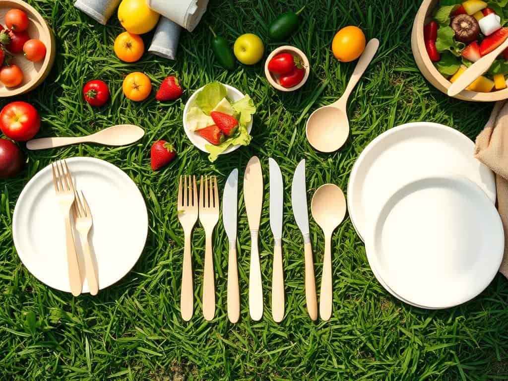 compostable utensils for an eco-friendly picnic