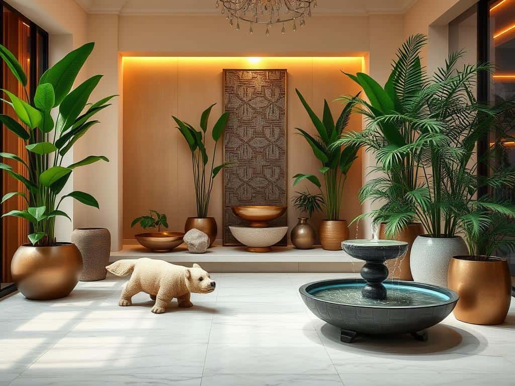Five elements of Feng Shui in balanced interior design